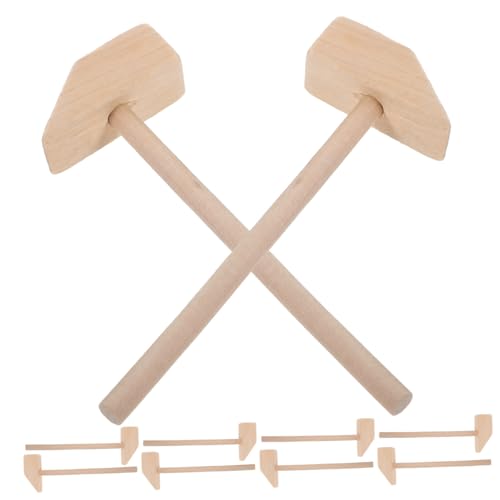 BESTonZON 10 Stück Teiliges Mini Holzhammer Leichte Holzspielzeug Hämmer für Handliches Design für Motorisches Training für Partyspiele und Pädagogische Aktivitäten BESTonZON 10 Stück Teiliges Mini Holzhammer Leichte Holzspielzeug Hämmer für Handliches Design für Motorisches Training für Partyspiele und Pädagogische Aktivitäten von BESTonZON
