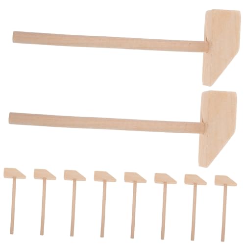BESTonZON 10 Stück Teiliges Mini Holzhammer Leichter Kinderhammer aus Glattem Holz Sicherer Klopfspaß für Pädagogisches Spiel und Partygeschenke für Kleine Hände und Vielseitige Anwendungen BESTonZON 10 Stück Teiliges Mini Holzhammer Leichter Kinderhammer aus Glattem Holz Sicherer Klopfspaß für Pädagogisches Spiel und Partygeschenke für Kleine Hände und Vielseitige Anwendungen von BESTonZON