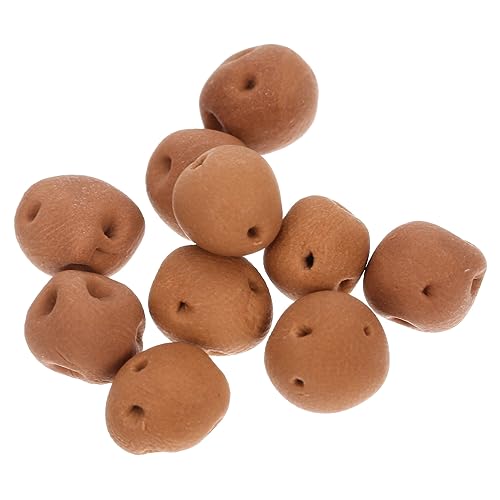 BESTonZON 10 Stück Teiliges Mini Kartoffel Modell Set Realistische Simulation Puppenhaus Dekoration Detailgetreue Miniatur Gemüse für Spiel und Kreative Gestaltung von BESTonZON