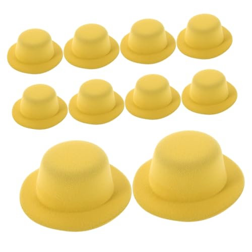 BESTonZON 10 Stück Teiliges Mini Miniatur-hüte Handmade Kleine Mini Top Hats Leichte DIY Bastelprojekte für Puppen Haustiere Festliche Dekorationen und Haaraccessoires von BESTonZON