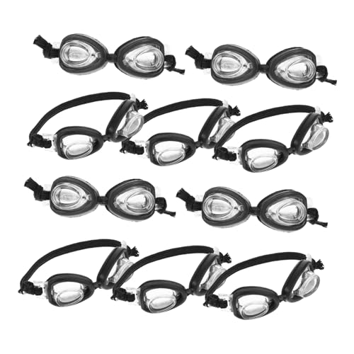 BESTonZON 10 Stück Teiliges Mini Schwimmbrillen für Puppen Leichte Detailgetreue Miniatur Wasserbrillen als Puppenhaus-deko und Kostümzubehör Robust und Einfach zu Handhaben für Kreatives von BESTonZON