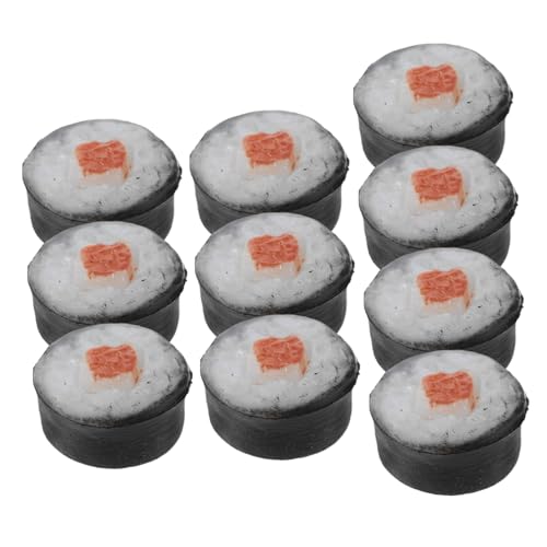 BESTonZON 10 Stück Teiliges Mini Sushi Set aus Realistische Japanische Miniaturen Dekorative Puppenhaus Lebensmittelspielzeuge DIY Küchen Deko für Heim und Bürodisplay BESTonZON 10 Stück Teiliges Mini Sushi Set aus Realistische Japanische Miniaturen Dekorative Puppenhaus Lebensmittelspielzeuge DIY Küchen Deko für Heim und Bürodisplay von BESTonZON
