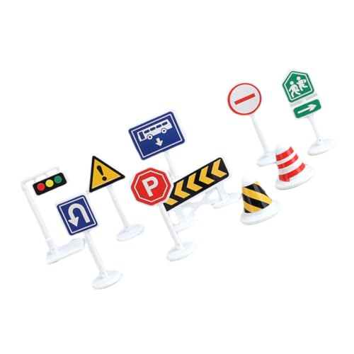 BESTonZON 10 Stück Teiliges Mini Verkehrsschilder aus Farbenfrohe Robuste Straßensperren Lernspielzeug für Interaktive Simulation von Verkehrszeichen zur Verkehrserziehung und Eltern Junge BESTonZON 10 Stück Teiliges Mini Verkehrsschilder aus Farbenfrohe Robuste Straßensperren Lernspielzeug für Interaktive Simulation von Verkehrszeichen zur Verkehrserziehung und Eltern Junge von BESTonZON