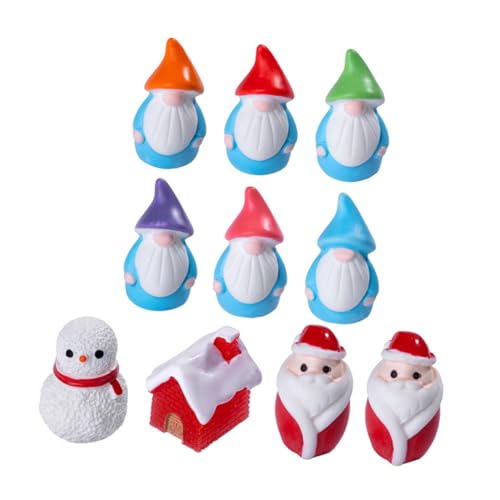 BESTonZON 10 Stück Teiliges Mini Weihnachtsfiguren aus Harz Kleine Deko mit Weihnachtsmann Zwergen Schneemännern Kompakt für Tisch Regal Festliche DIY Weihnachtsdeko Charmante Xmas BESTonZON 10 Stück Teiliges Mini Weihnachtsfiguren aus Harz Kleine Deko mit Weihnachtsmann Zwergen Schneemännern Kompakt für Tisch Regal Festliche DIY Weihnachtsdeko Charmante Xmas von BESTonZON