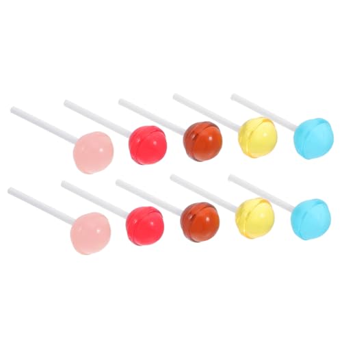 BESTonZON 10 Stück Teiliges Miniatur Lutscher Modell Farbige Puppenhaus Dekoration Langlebige Detailreiche Miniatur Deko für DIY Puppen Zubehör als Mini Haus Küche Accessoire BESTonZON 10 Stück Teiliges Miniatur Lutscher Modell Farbige Puppenhaus Dekoration Langlebige Detailreiche Miniatur Deko für DIY Puppen Zubehör als Mini Haus Küche Accessoire von BESTonZON