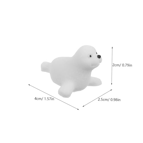 BESTonZON 10 Stück Teiliges Miniatur Resin Arktische Meeres tierfiguren Realistische Polarbewohner Weiß Für Mikrolandschaften Terrarien Desktop Dekoration DIY Handbemalt von BESTonZON