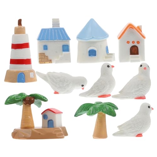 BESTonZON 10 Stück Teiliges Miniatur mit Deko Figuren und Leichte Mikro Szenerie Zubehör für DIY Mikrolandschaft Büro und Wohnraumdeko Vielfältige Gestaltungsmöglichkeiten von BESTonZON
