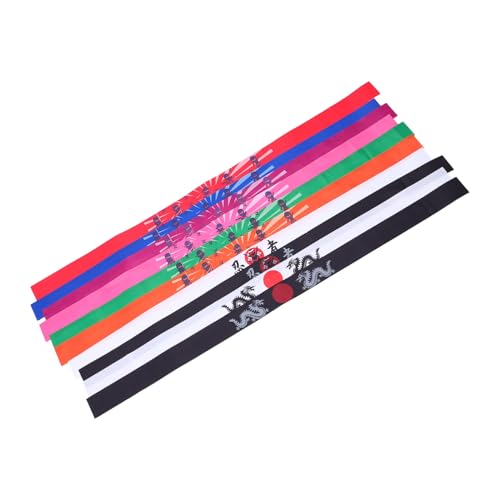 BESTonZON 10 Stück Teiliges Ninja Stirnband für Leichtes Atmungsaktives Karate und Kostüm Zubehör Wiederverwendbare Pflegeleichte Samurai und Ninja Kopfbänder für Party Sport und BESTonZON 10 Stück Teiliges Ninja Stirnband für Leichtes Atmungsaktives Karate und Kostüm Zubehör Wiederverwendbare Pflegeleichte Samurai und Ninja Kopfbänder für Party Sport und von BESTonZON