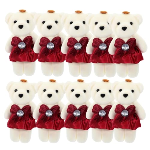 BESTonZON 10 Stück Teiliges Plüsch für Hochzeitsbouquets Kuschelige Dekoration für Brautpaare zum Valentinstag Wohnzimmer und Schlafzimmer Accessoire von BESTonZON