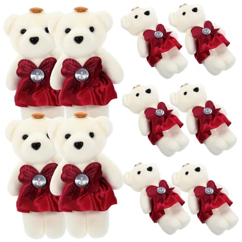 BESTonZON 10 Stück Teiliges Plüschbären Weiche Stofftier Bären Niedliche Kleine Kuscheltiere als Hochzeitsgeschenk und Blumendekoration Weiche Farbintensive für Party und Wohnaccessoires BESTonZON 10 Stück Teiliges Plüschbären Weiche Stofftier Bären Niedliche Kleine Kuscheltiere als Hochzeitsgeschenk und Blumendekoration Weiche Farbintensive für Party und Wohnaccessoires von BESTonZON