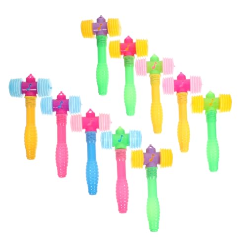 BESTonZON 10 Stück Teiliges Quietschendes Hammerspielzeug aus Kunststoff Leichter mit Klang Buntes Kinderspielzeug für Jungen und Mädchen Fördert Visuelle und Auditive Wahrnehmung BESTonZON 10 Stück Teiliges Quietschendes Hammerspielzeug aus Kunststoff Leichter mit Klang Buntes Kinderspielzeug für Jungen und Mädchen Fördert Visuelle und Auditive Wahrnehmung von BESTonZON