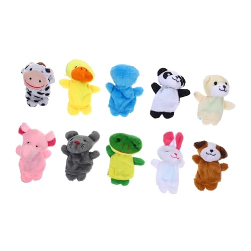 BESTonZON 10 Stück Teiliges Tier Fingerpuppen aus Cartoon Handpuppen für Fördert Kreativität und Motorische Fähigkeiten für Mädchen und Jungen Geeignet für Spiel und Erzählungen BESTonZON 10 Stück Teiliges Tier Fingerpuppen aus Cartoon Handpuppen für Fördert Kreativität und Motorische Fähigkeiten für Mädchen und Jungen Geeignet für Spiel und Erzählungen von BESTonZON