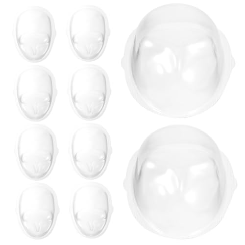 BESTonZON 10 Stück Teiliges Transparente PVC Puppengesichtsmasken DIY Gesichtsschutz für Puppen Klare Abdeckungen zum Basteln und Schutz als Puppen Organizer Zubehör von BESTonZON