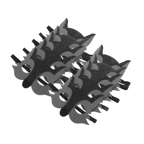 BESTonZON 10 Stück Teiliges Wolf Masken Tierische Halbmaske aus Filz für Halloween Kostümzubehör für Schulaufführungen und Kreative Spielaktivitäten von BESTonZON