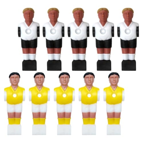 BESTonZON 10 Stück Tischfußball Figuren Fußballspieler Statuten für Tischkicker Hochwertige Tischfußball Zubehörteile Schwarz Gelb Weiß für Stundenlangen Spielspaß von BESTonZON