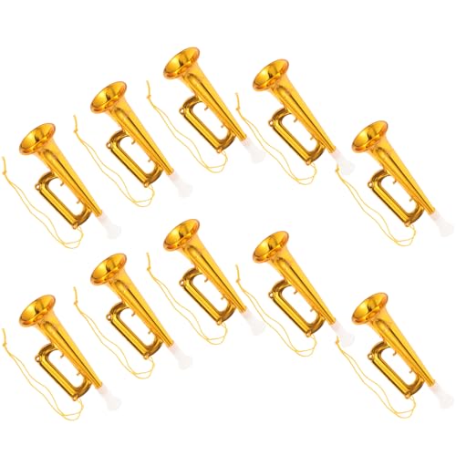 BESTonZON 10 Stück Trompeten Teiliges Cheering Prop für Partys Hochzeiten und Feste Leicht und Tragbar Simulation Musikinstrument für Fröhliche BESTonZON 10 Stück Trompeten Teiliges Cheering Prop für Partys Hochzeiten und Feste Leicht und Tragbar Simulation Musikinstrument für Fröhliche von BESTonZON