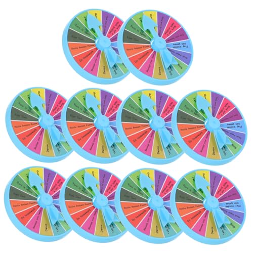BESTonZON Spielset – 10-teiliges Plastikrad Für Trinkroulette Karneval Und Familienunterhaltung von BESTonZON