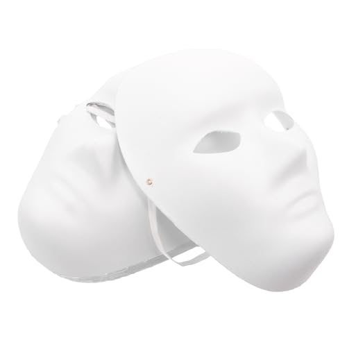 BESTonZON Papiermasken Diy Pappmasken Für Bastelprojekte Leere Masken Zum Bemalen Für Änner Unbemalte Maske Für Karneval Cosplay Und Maskerade Partys Kreative Bastelmasken Basteln Geburtstagsparty von BESTonZON