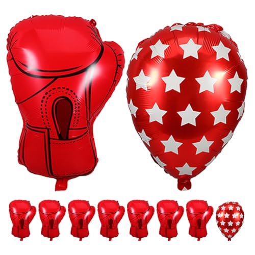 BESTonZON 10 Stück aufblasbare Boxhandschuhe: Boxhandschuh-Filmballons – Aufblasbare Sport-Mottopartys für Geburtstags-Wrestling-Events – Partyzubehör BESTonZON 10 Stück aufblasbare Boxhandschuhe: Boxhandschuh-Filmballons – Aufblasbare Sport-Mottopartys für Geburtstags-Wrestling-Events – Partyzubehör von BESTonZON