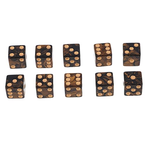 BESTonZON 10 Stück Stilvolle Acrylwürfel Spielwürfel Spielzeug 16 Mm Größe Sicher Für Jungen Und Mädchen Vielseitig Einsetzbar Für Zuhause Kneipe Strand Hof Mathematiklernen von BESTonZON