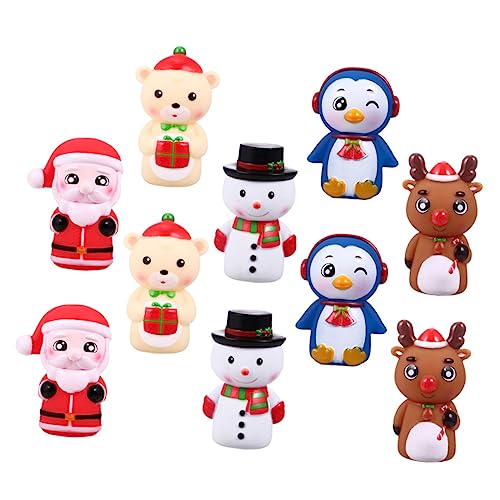 BESTonZON 10 Stücke Finger Puppe Puppet Weihnachten Finger von BESTonZON