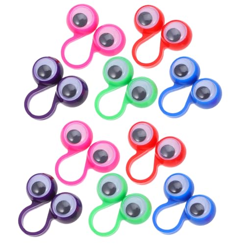 BESTonZON 10-Teiliges Augen-Fingerpuppen-Set Wackelaugenringe Für Kinder Wackelaugen-Fingerpuppen Für Partygeschenke Lustiges Lernspielzeug Für Jungen Und Mädchen BESTonZON 10-Teiliges Augen-Fingerpuppen-Set Wackelaugenringe Für Kinder Wackelaugen-Fingerpuppen Für Partygeschenke Lustiges Lernspielzeug Für Jungen Und Mädchen von BESTonZON