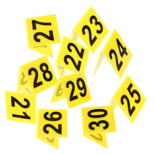 BESTonZON 10 Teiliges Dreieckige Acryl Beweismarker für Szenendekorationen und Detektivspiele Stabile Tischnummernschilder in Leuchtendem Gelb mit Schwarzer Nummerierung Praktische und BESTonZON 10 Teiliges Dreieckige Acryl Beweismarker für Szenendekorationen und Detektivspiele Stabile Tischnummernschilder in Leuchtendem Gelb mit Schwarzer Nummerierung Praktische und von BESTonZON