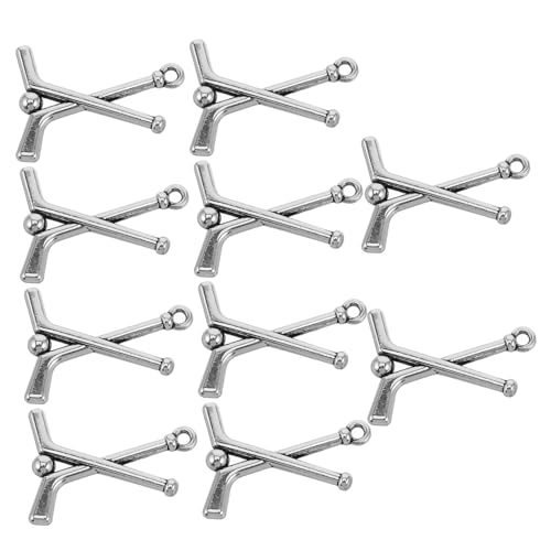 BESTonZON 10stücke Retro Silber Hockey Stick Charms Für Armbänder Und Halsketten Sport Schmuck Zubehör Für Schmuckherstellung Und Teamgeist Deko BESTonZON 10stücke Retro Silber Hockey Stick Charms Für Armbänder Und Halsketten Sport Schmuck Zubehör Für Schmuckherstellung Und Teamgeist Deko von BESTonZON