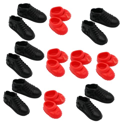 BESTonZON 10 für kinderspielzeug детские игрушки zubehör puppenhaus Mini-Schuhe Mini-Schuhfigur Mini-Hausschuhmodelle Mini-Schuhmodelle Abs von BESTonZON