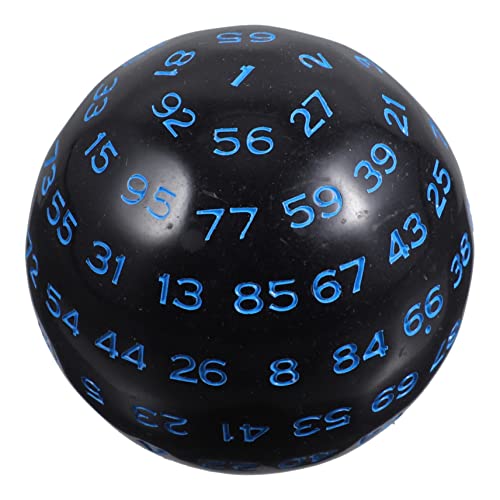 BESTonZON 100 Seitige Würfel Schwarz Spiel Würfel Tragbare Acryl Rolle-Spielen Mathematik Bord Spiele von BESTonZON