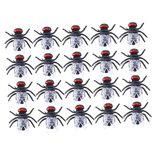 BESTonZON 100 STK künstliche Fliege Insekten Funny Toys Gruseliges Scary Toy fliegt kniffliges spielzeuge Simulation gruseliger Insekten Horror-Modell PVC Black von BESTonZON