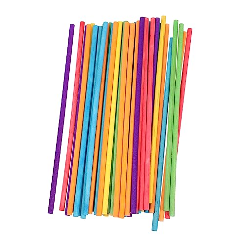 BESTonZON 100 Stück Bunte Holz Rhythmusstäbe Musikinstrumente Percussion Sticks für Musikalisches Rhythmusgefühl und Koordination von BESTonZON