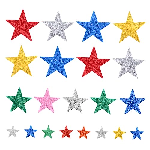 BESTonZON 100 Stück Farbenfroher Aufkleber wandverkleidung Wand polsterung glitzeraufkleber Present for klassenraum deko Glitzer Sticker klebepunkt Glitzer Aufkleber Schwamm Aufkleber von BESTonZON