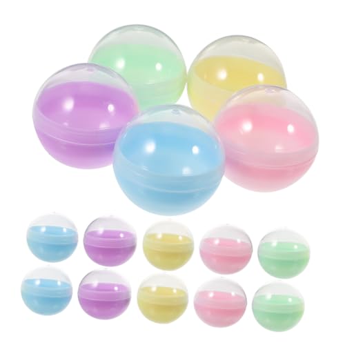 BESTonZON 100 Stück Halbtransparente Bunte Kapseln Kunststoffkugeln für Greifautomaten Befüllbar DIY Bastelbedarf Überraschungspreise BESTonZON 100 Stück Halbtransparente Bunte Kapseln Kunststoffkugeln für Greifautomaten Befüllbar DIY Bastelbedarf Überraschungspreise von BESTonZON