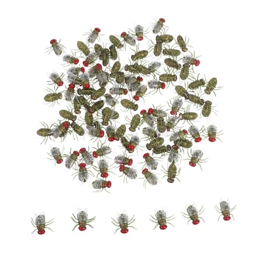 BESTonZON 100 Stück Halloween Deko Fliegen aus Stabilem Kunststoff Realistische Insektenfiguren Kompakte Plastikfliegen für Gruselige Party-streiche und Schaurige Hausdekorationen BESTonZON 100 Stück Halloween Deko Fliegen aus Stabilem Kunststoff Realistische Insektenfiguren Kompakte Plastikfliegen für Gruselige Party-streiche und Schaurige Hausdekorationen von BESTonZON