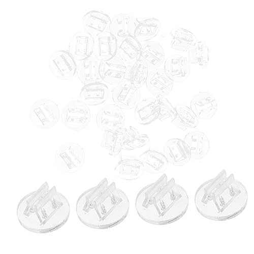 BESTonZON 100 Stück Kartenhalter für Visitenkarten kartenclip Karten Clip Karte Steht zur Anzeige Kartenspiel Display mit Mehreren Visitenkartenhaltern klarer visitenkartenhalter Plastik von BESTonZON