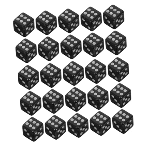 BESTonZON 100 Stück Mini Würfel Schwarz Kleine Robuste Würfel mit Klaren Punkten für Brettspiele Partys Reisen und Mathe-lernaktivitäten Kompakt und Portabel von BESTonZON