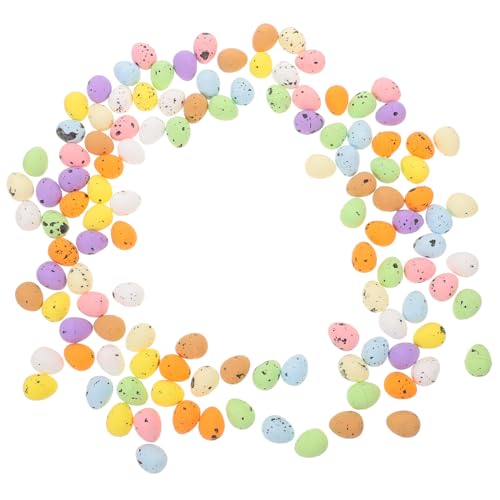 BESTonZON 100 Stück Ostereier Seifenblasenstäbe Partytütenfüller DIY Bastelarbeiten Eier Partygeschenke Lebensechte Eier Miniatur Eier Eier Dekoration Festival Schmuck Eier von BESTonZON