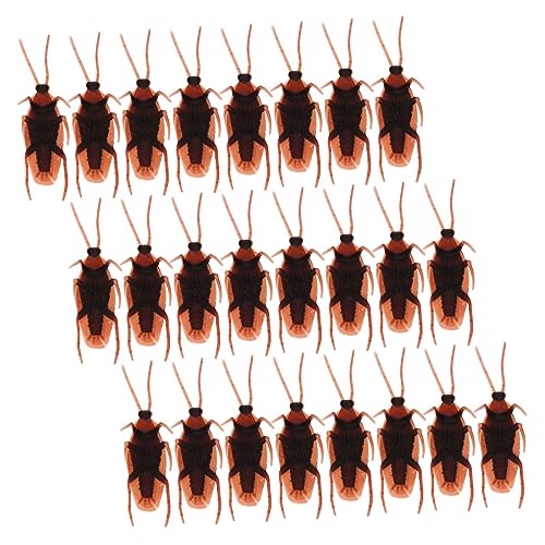 BESTonZON 100 Stück Realistische Kakerlaken Attrappen Täuschend Echte Fake Insekten für Streiche und Gruselpartys Lustige Scherzartikel für Halloween und Partys von BESTonZON