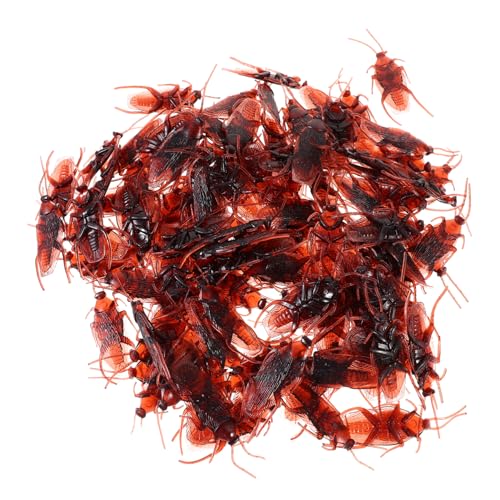 BESTonZON 100 Stück Simuliertes Kakerlakenspielzeug streudekor Halloween Funny Toys Fun Toy Gruselige Spielzeuge Streich Vakuum Fisch fangen realistisches Trickspiel-Requisite PVC von BESTonZON