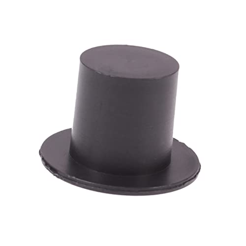 BESTonZON 100 Stück Teiliges Mini Clownhut aus Kunststoff Schwarze Mini Hüte Zwei Dekoratives Bastelmaterial für DIY Weihnachtsdeko Handgefertigte Accessoires von BESTonZON
