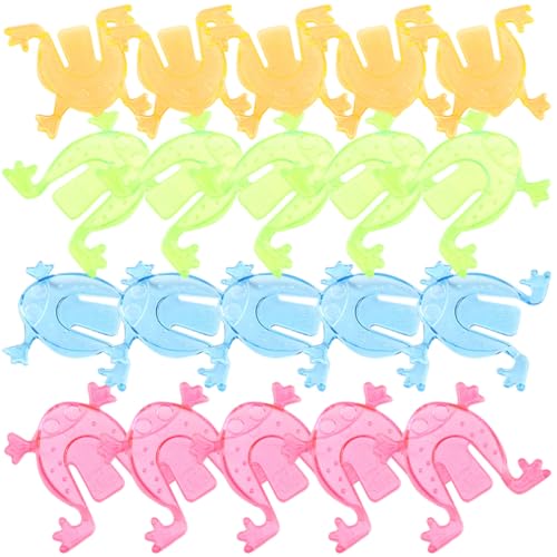BESTonZON 100 Stück Teiliges Mini Springfrösche Bunte Hüpfende Frösche für Kindergarten Party Mitgebsel Lustiges Finger drückspielzeug Langlebig und Vielseitig Einsetzbar Zufällige Farbe von BESTonZON