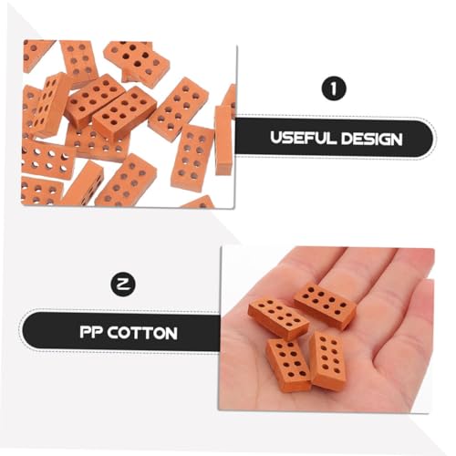 BESTonZON 100 Stück Teiliges Miniatur Ziegelsteine Realistische Mini Bausteine für DIY Modellbau Basteln Miniaturhäuser Fördert Kreativität und Handwerkliche Fähigkeiten von BESTonZON