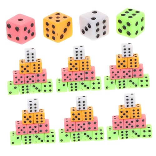 BESTonZON 8mm Kompakte Würfel Packung 100pcs Bunte Würfel Für Partys Spiele Handwerk von BESTonZON