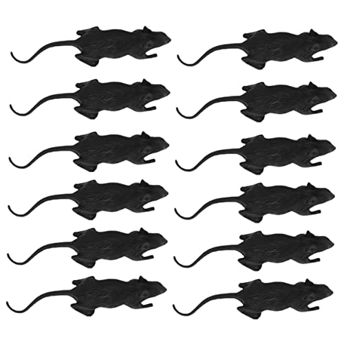 BESTonZON 100-teilige Sets Halloween Knifflige Requisiten Halloween-streichspielzeug Falsche Ratten Halloween-Requisite Halloween- Kniffliges Black von BESTonZON