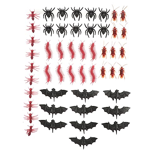 BESTonZON 100St Spinnenfledermaus Ameise Halloween-Partydekorationen schreckliches Skorpionmodell Plüsch Halloween Halloween Toys Spinnendekoration Halloween-Spinnenstütze Plastik von BESTonZON