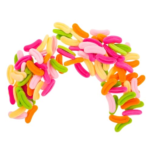 BESTonZON 100St Wurstmaul-Plüschtier Tierpuppen Puppentiere Plüschpuppen Mini-Puppen verdickte Puppen DIY Zubehör Sausage Mouth handgemachter Puppenmund DIY Stofftiermund von BESTonZON
