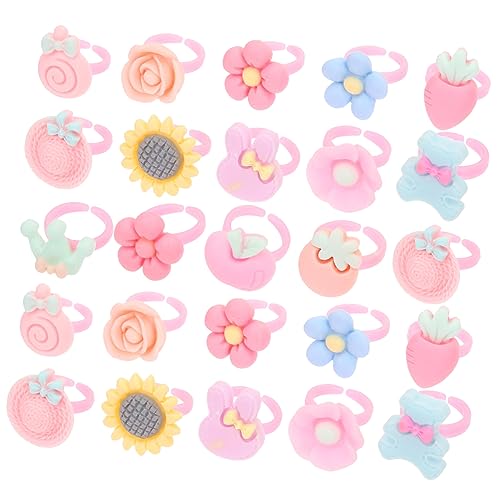 BESTonZON 100st Cartoon-Ring-Ring Mädchen Schmuck Für Aufleuchtendes Gefälschte Ringe Kinderschmuck Für Mädchen Ringe Für Jugendliche Mädchen Mädchenringe Plastik von BESTonZON