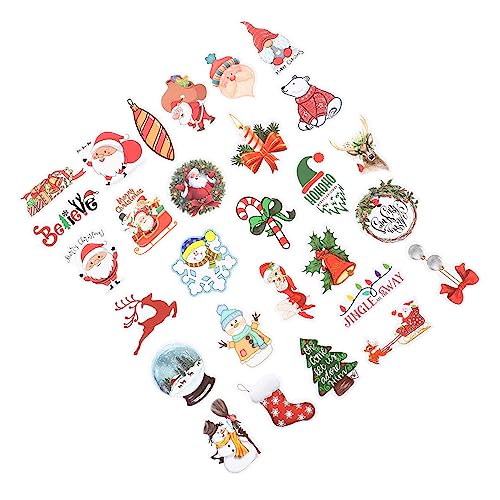 BESTonZON 100st Notebook-Aufkleber Scrapbook-Sticker Selber Machen Weihnachtsaufkleber Selber Machen Aufkleber Zum Thema Weihnachten Scrapbook-Aufkleber wasserdichte PVC-Aufkleber von BESTonZON