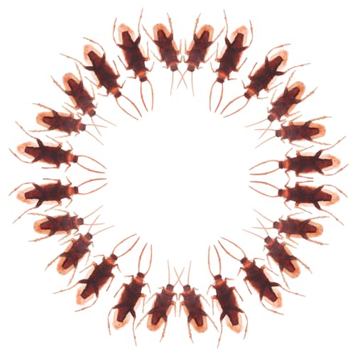 BESTonZON 100st Simulation Kakerlake Halloween-trickspielzeug Halloween- Fangen Witziges Halloween-witzspielzeug Zappeln Furzkissen Dehnbares Gel Plastik Coffee von BESTonZON